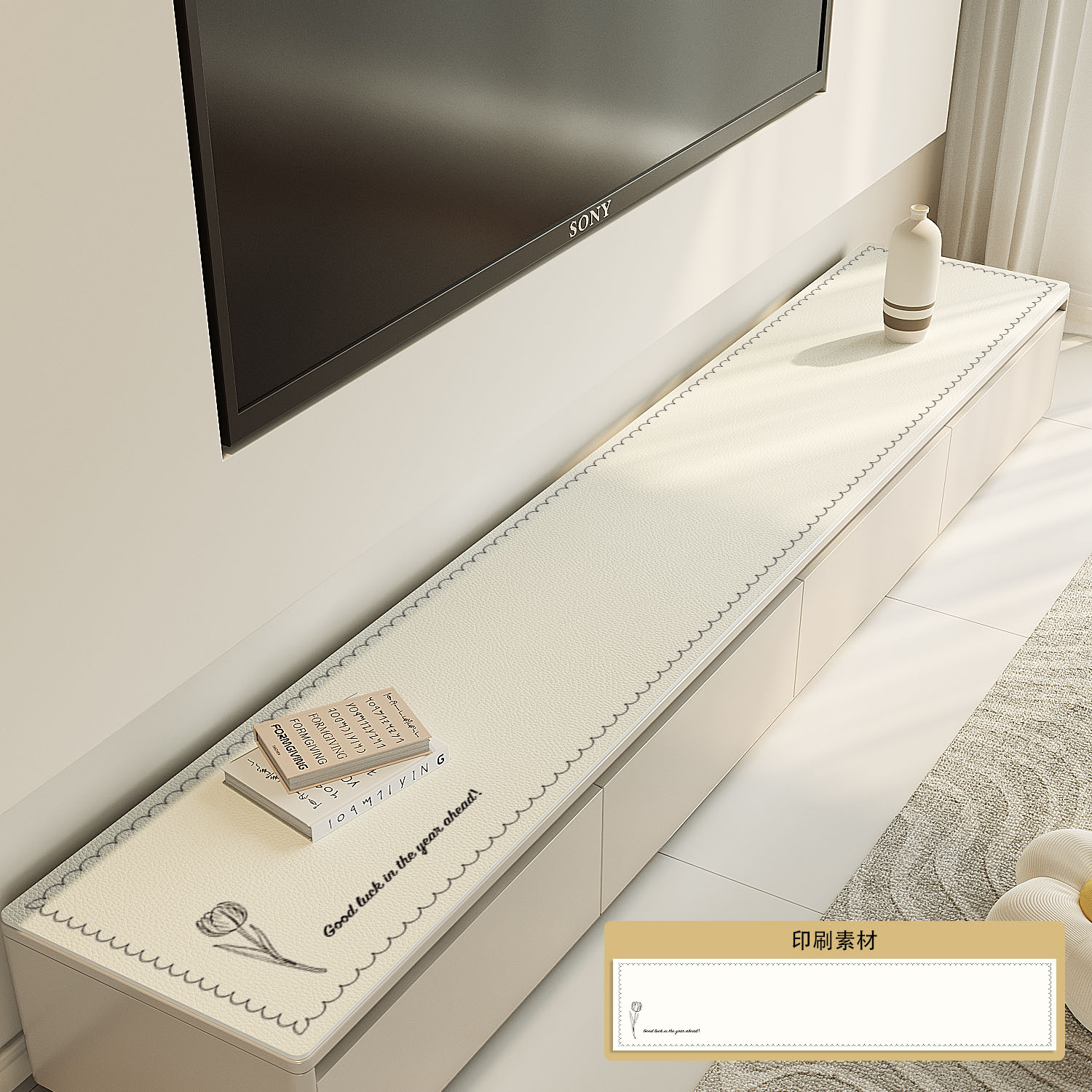 餐边柜桌垫电视柜鞋柜玄关轻奢高级皮革桌布防脏台面保护垫子盖布