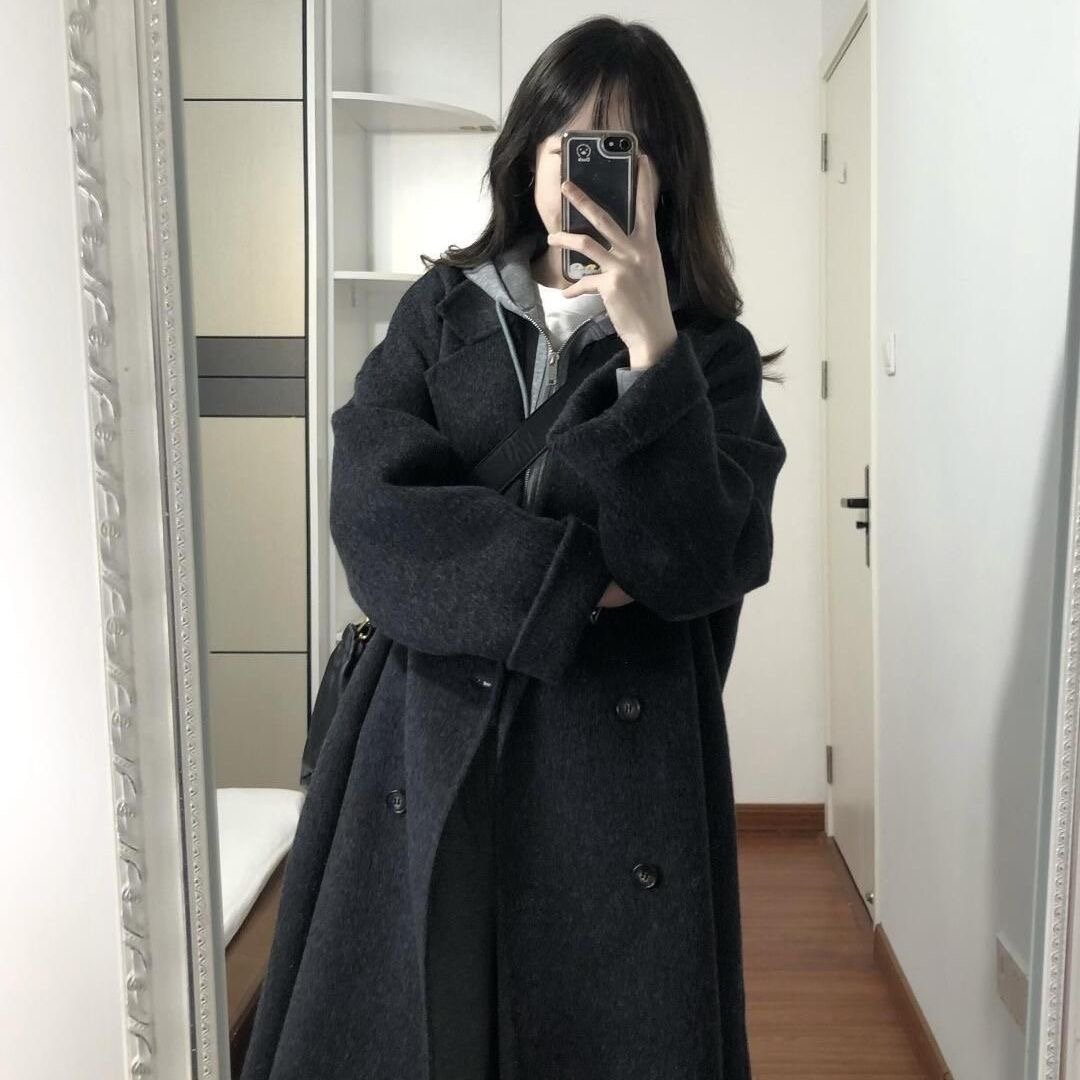 4201-4400毛呢大衣外套女秋冬加厚韩版