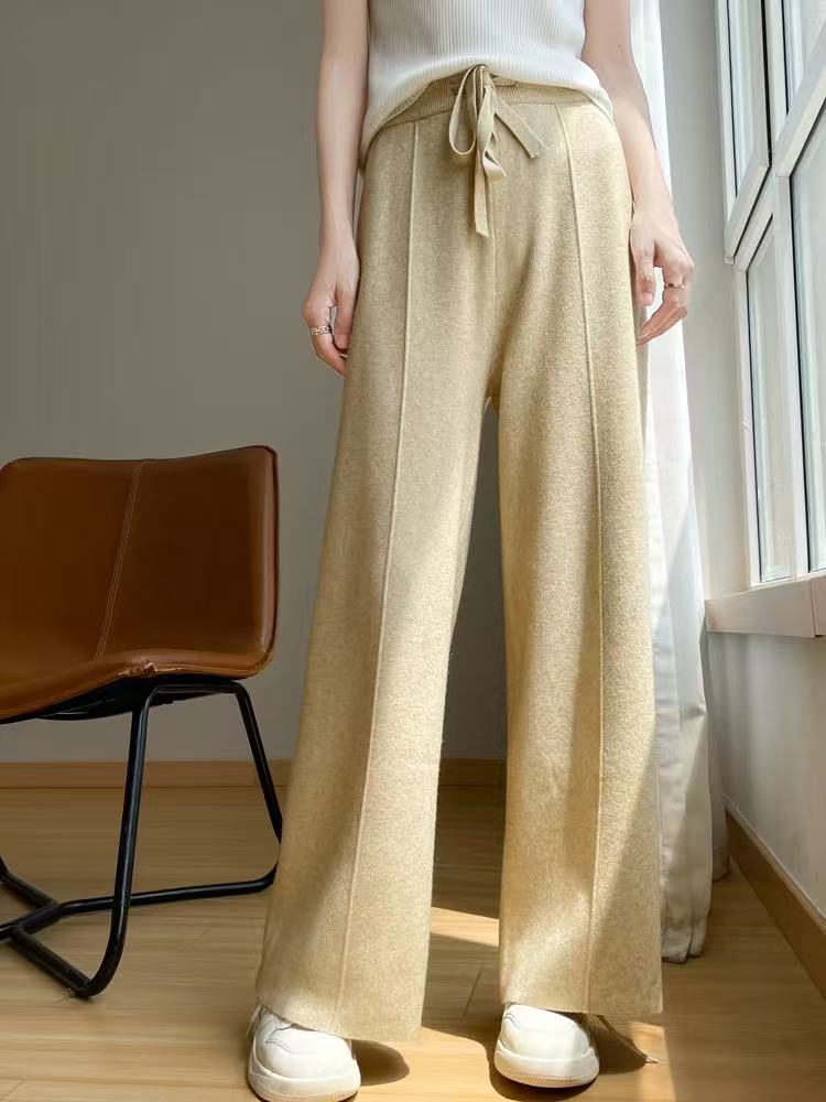 秋冬阔腿裤外穿显瘦加长直筒裤秋季高腰休闲裤百搭