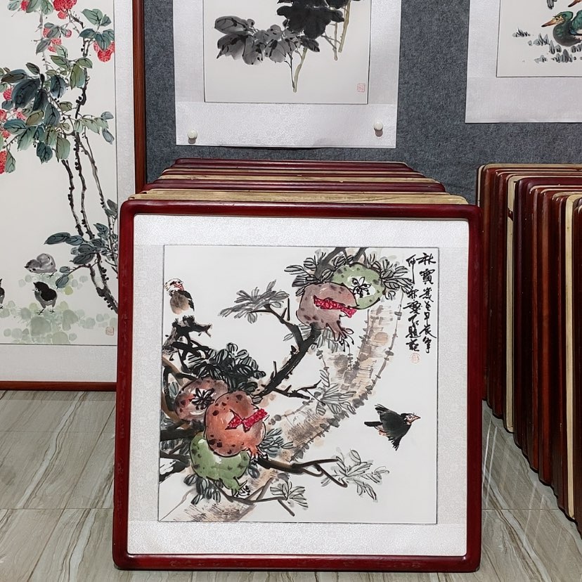 【闪购商品】国画书画作品带框65×65厘米