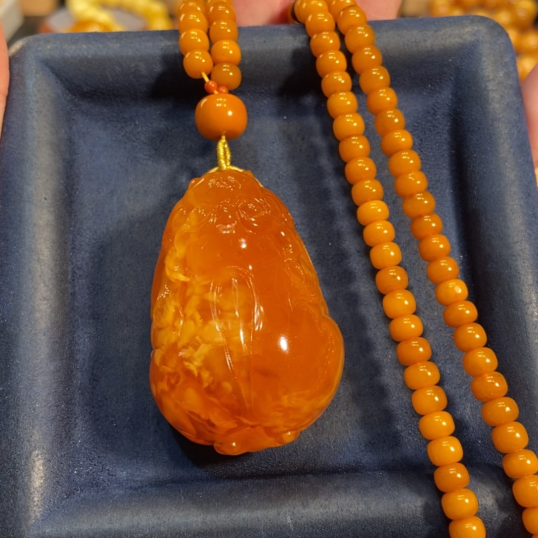 蜜蜡颈饰未镶嵌蜜蜡