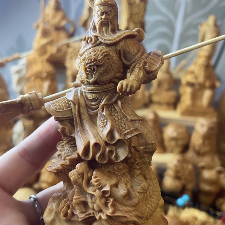 柏木（崖柏）崖柏御龙关公高12公分