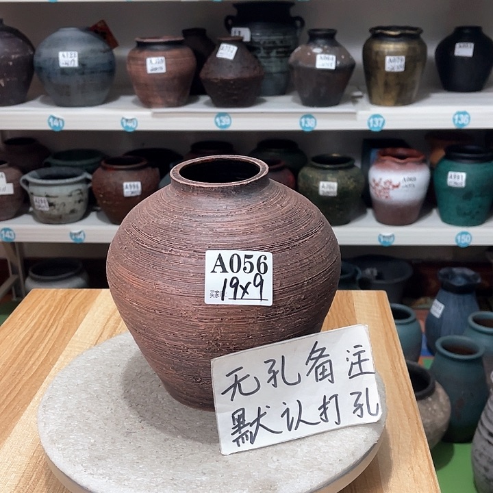 红陶手工制作工艺花盆