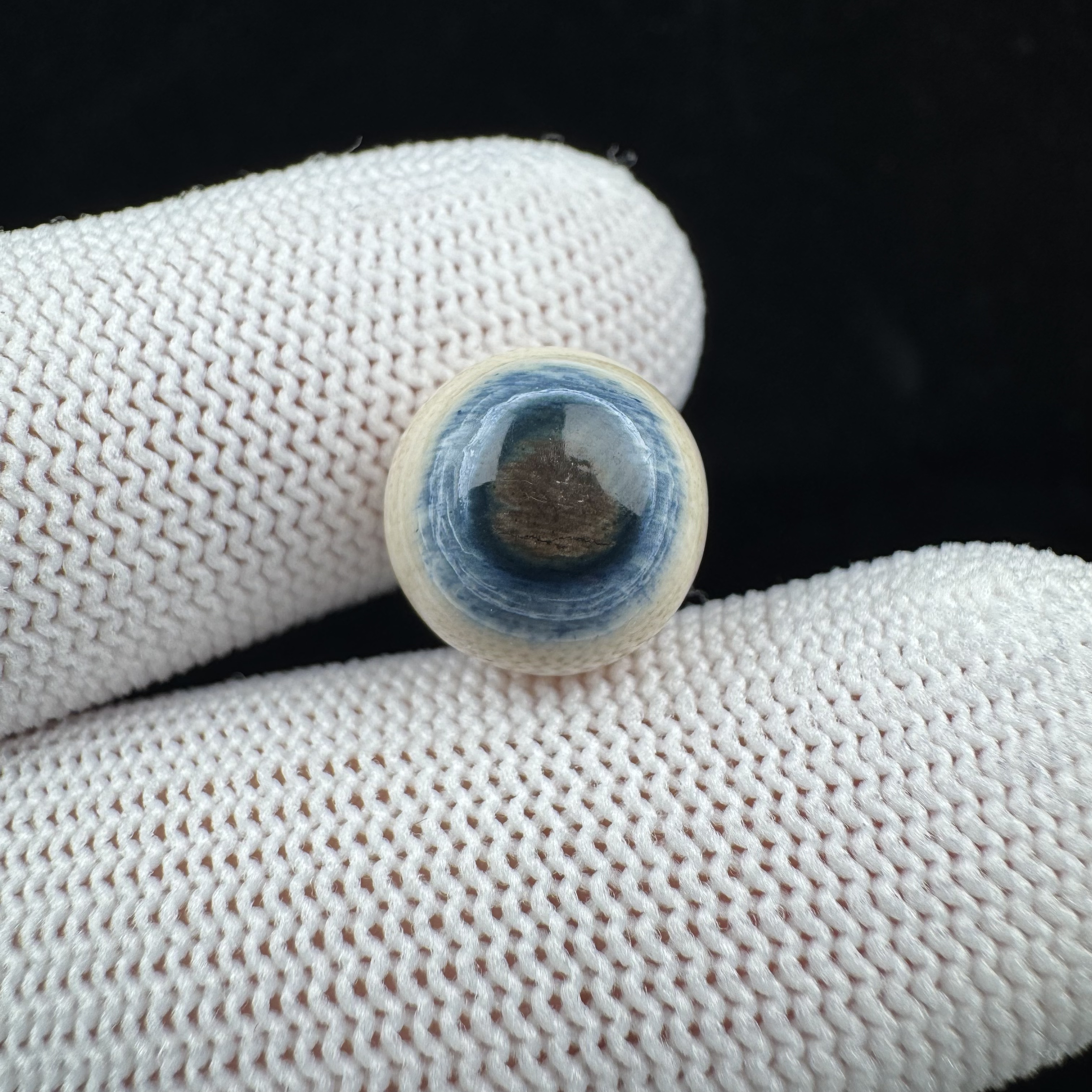 K4769天然猛犸 精品蓝眼睛 单珠12mm一物一图 假一罚十