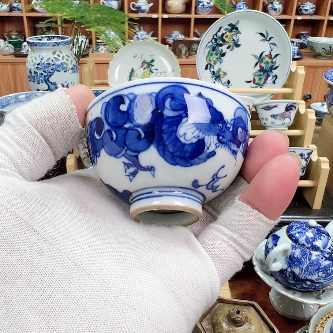 柴窑手绘濑户青花茶具