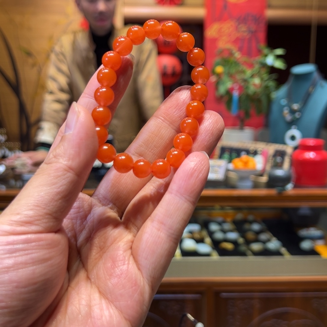 南红玛瑙手链未镶嵌10