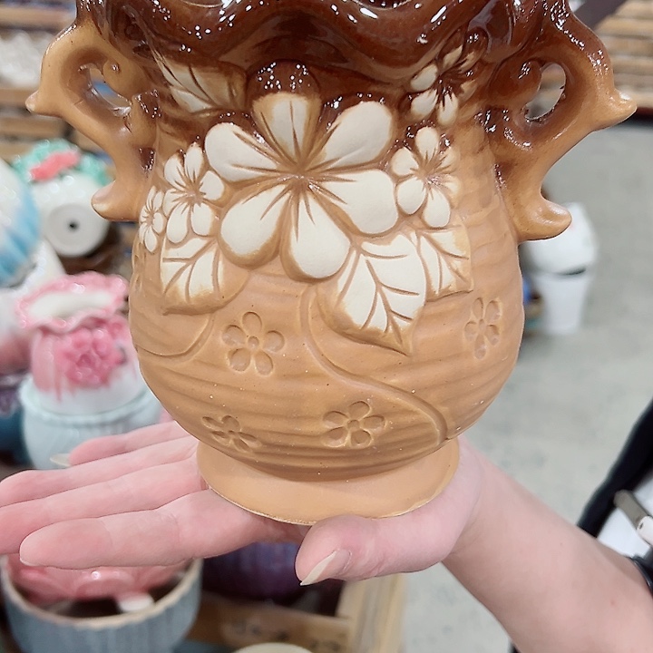 有孔.凑满10元发货多肉陶瓷花盆！