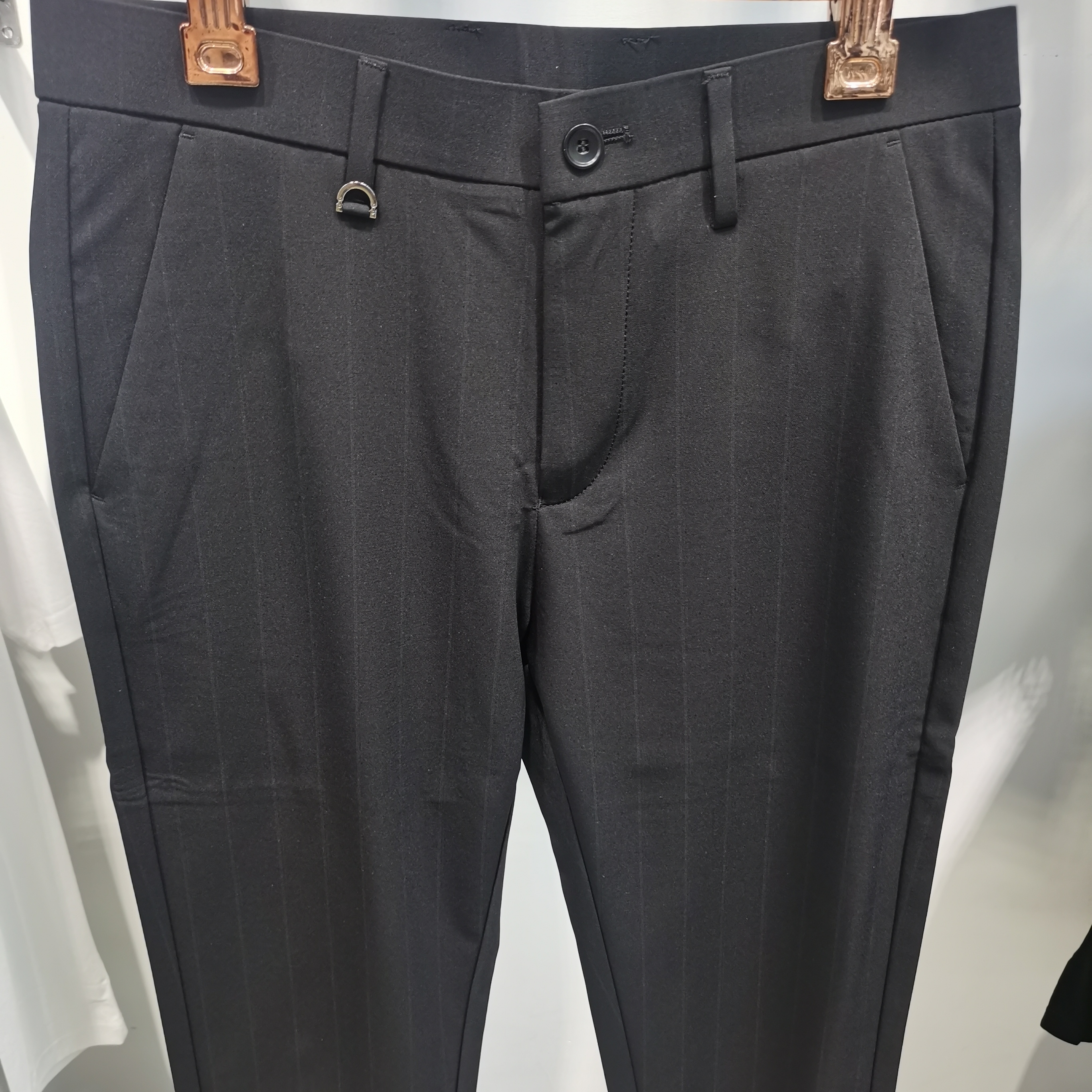 直筒休闲裤男裤百搭夏季弹力黑色