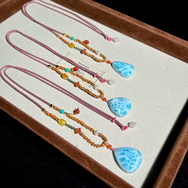 【大鱼甄选】水滴海纹石吊坠WW16多样性发其一背面微微杂质介意勿拍