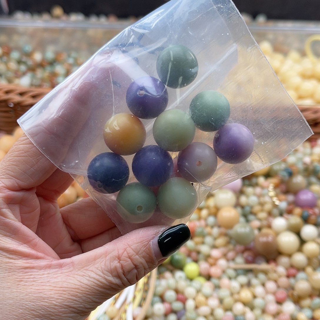 白玉菩提吊坠B/16mm/11颗瑕疵锅底