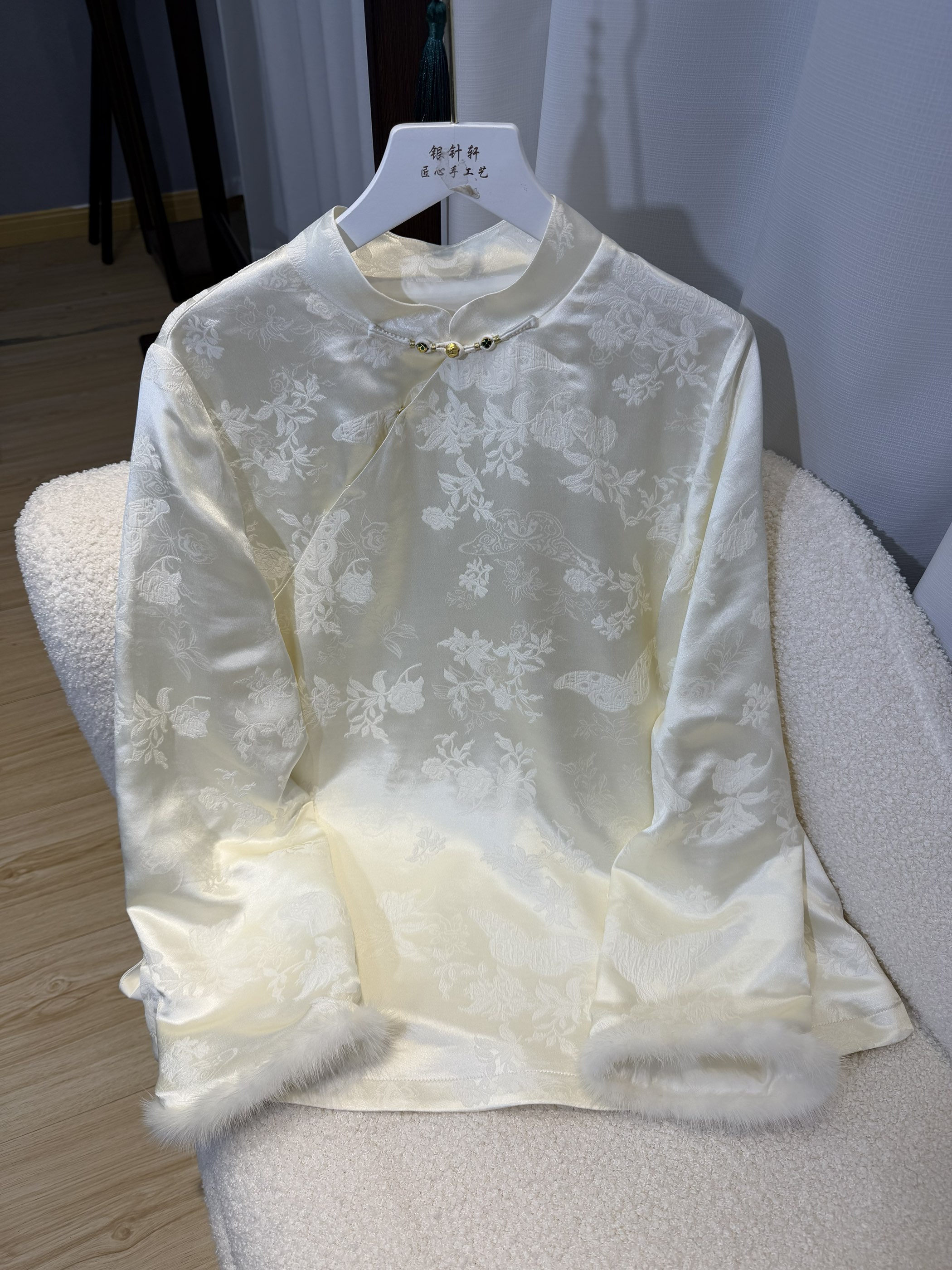 (已开价）2025新款提花新中式斜襟双层上衣