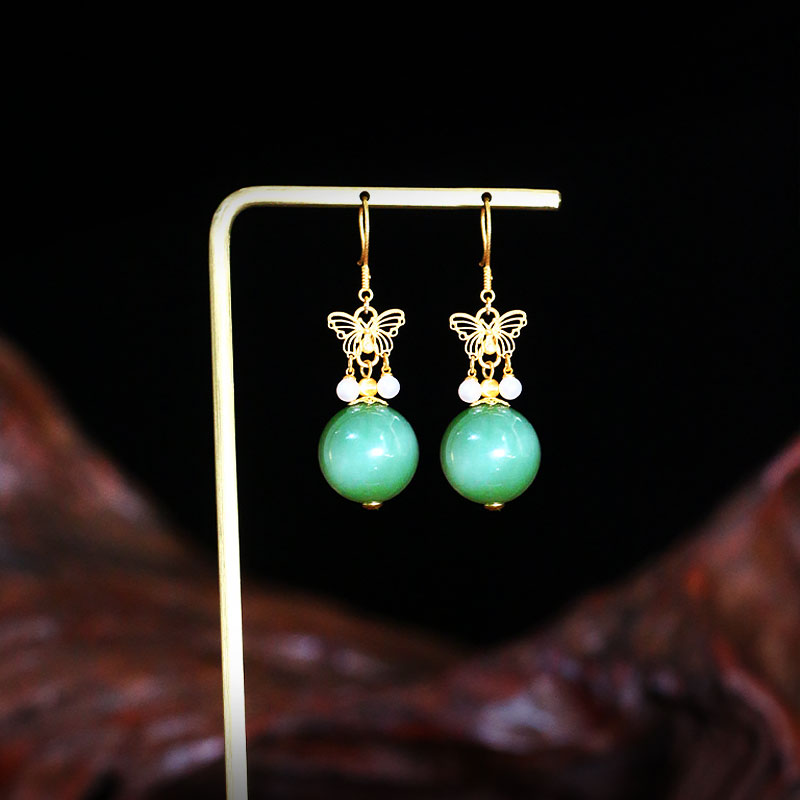 【缅玉世珍】和田玉耳饰【6029D】