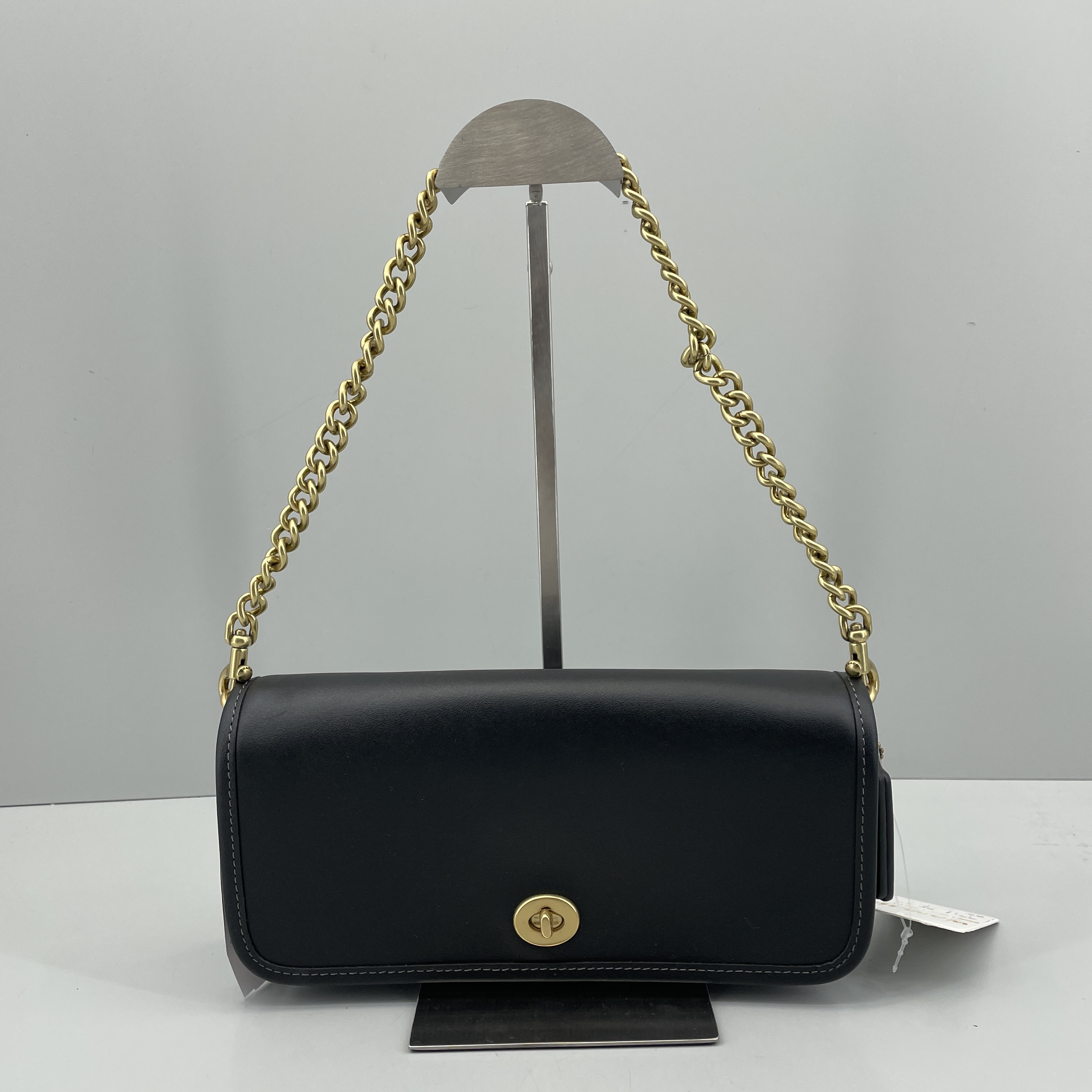 99新 COACH/蔻驰 dinky26黑色法棍包26*13*6cmE011203