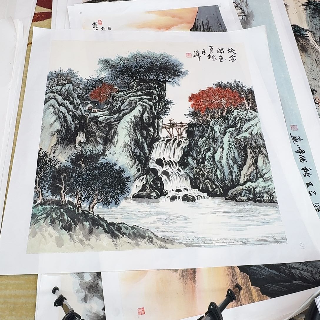 二***间国画六尺斗方手绘作品