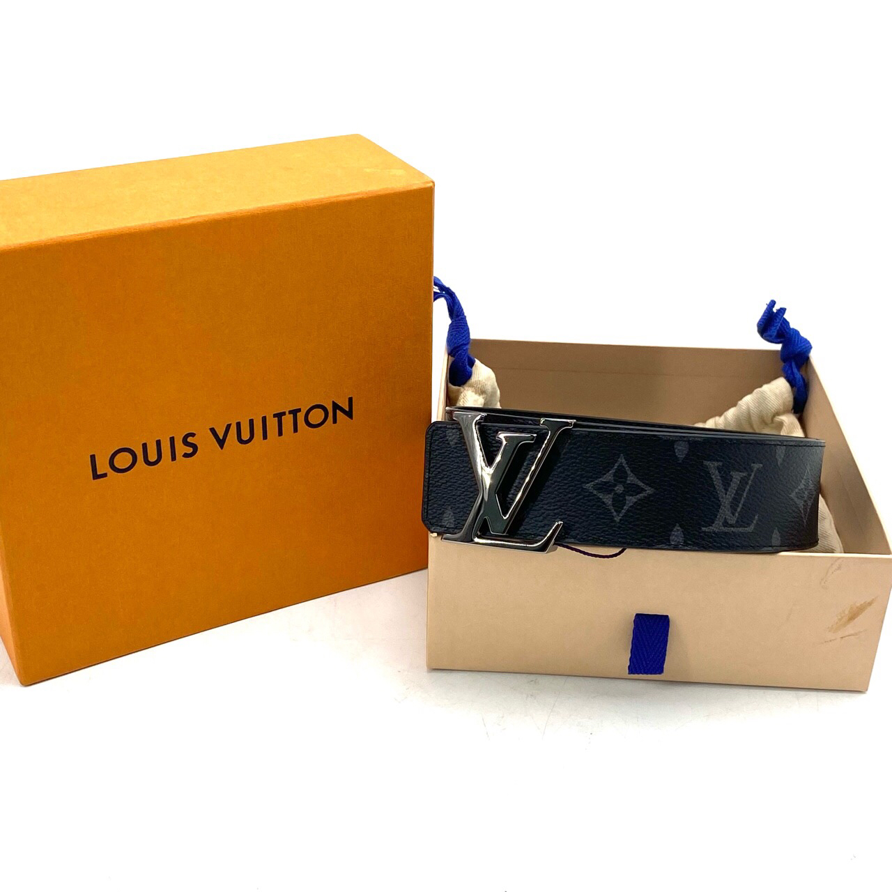 全新未使用 LouisVuitton/路易威登 黑老花双面腰带 尺码95cm 