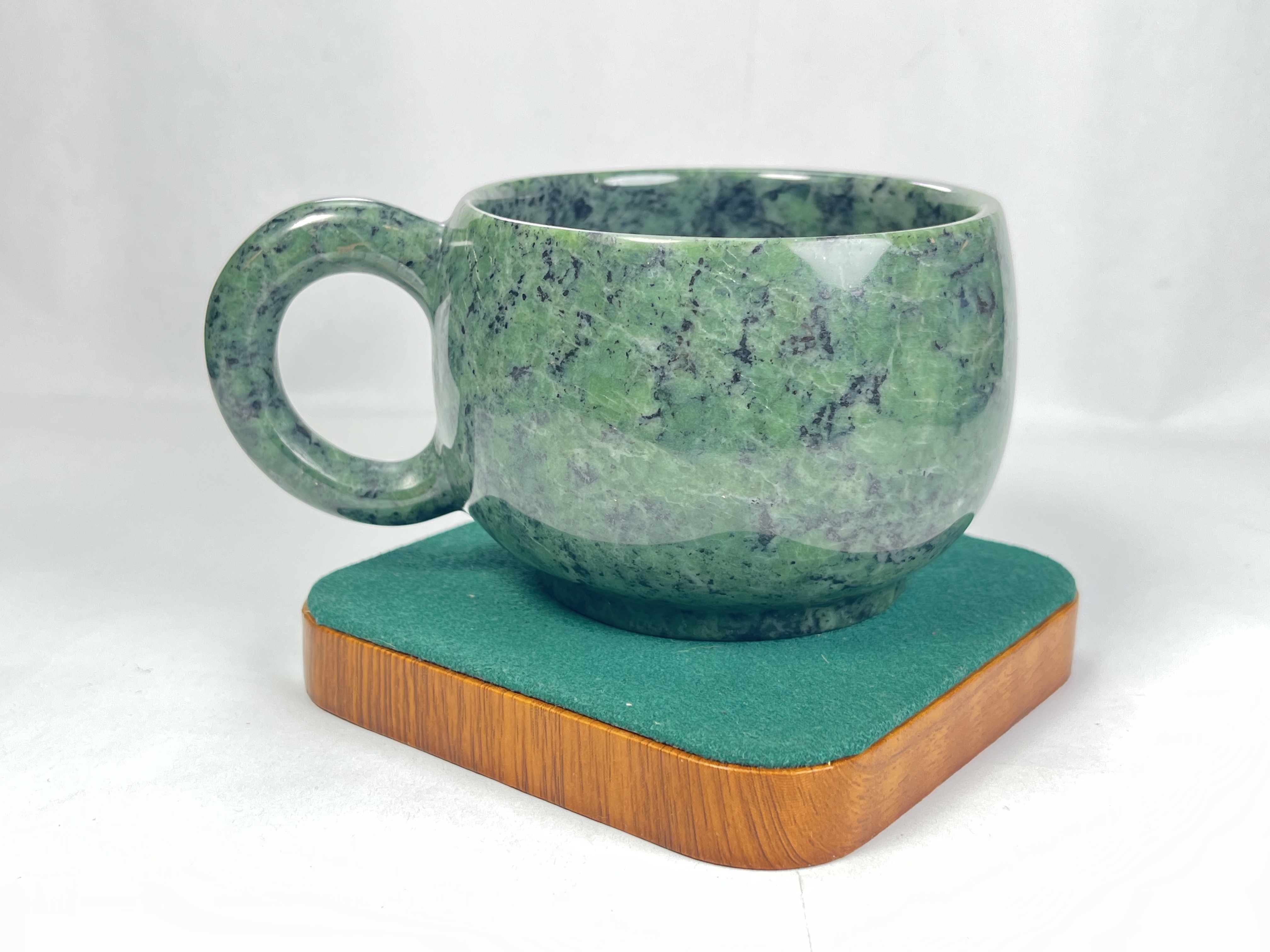 天然西藏藏玉药王石马克杯水杯咖啡杯