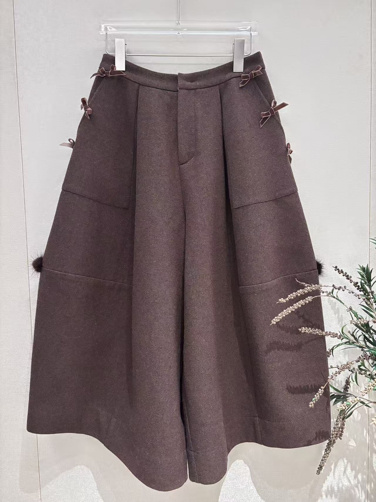 CHIC FAIRY【弥花】新款时尚百搭设计款蝴蝶结分裤