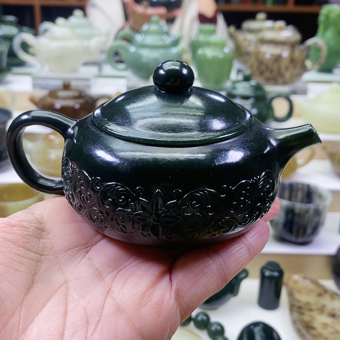 和田玉茶壶未镶嵌180ml