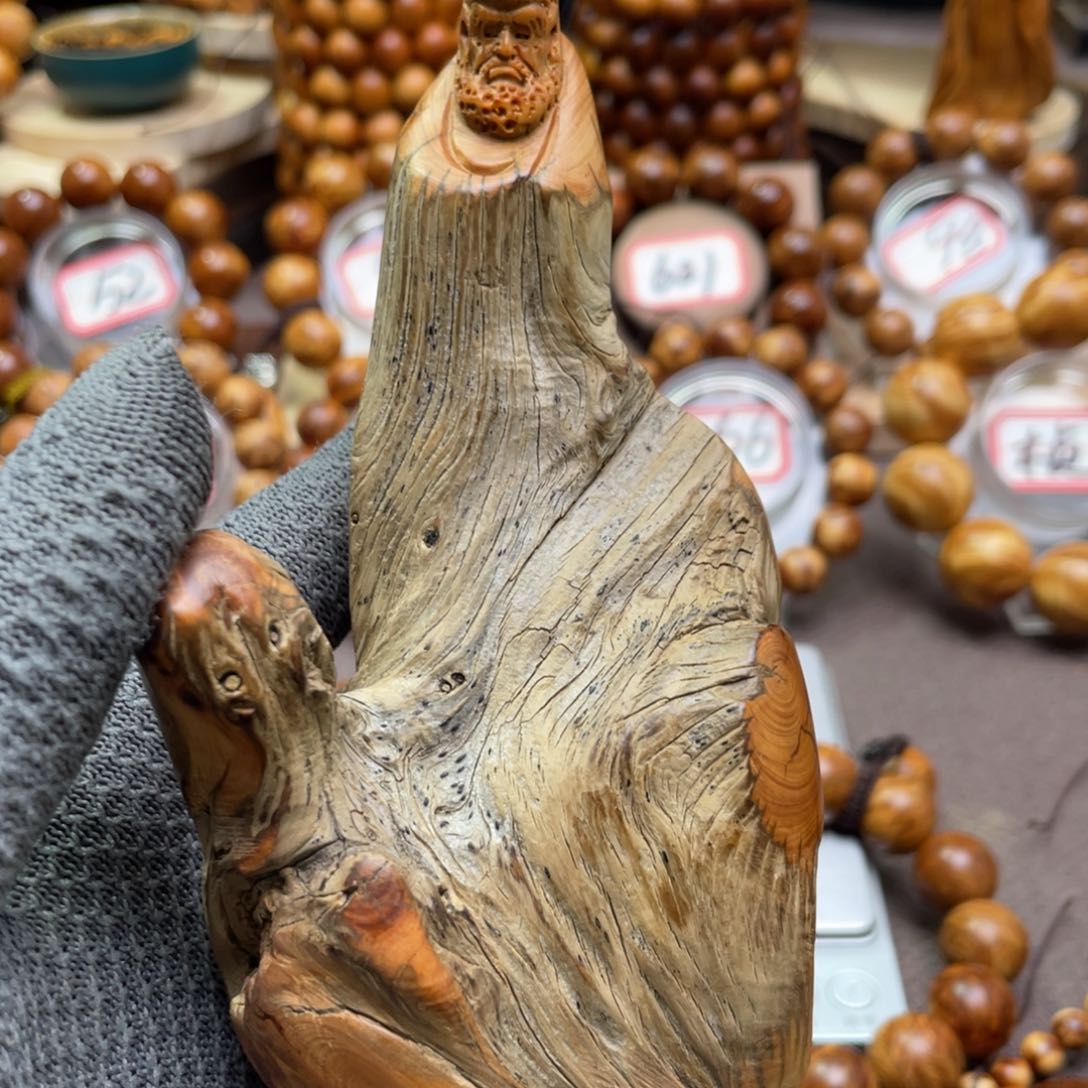 柏木达摩小摆件太行崖柏