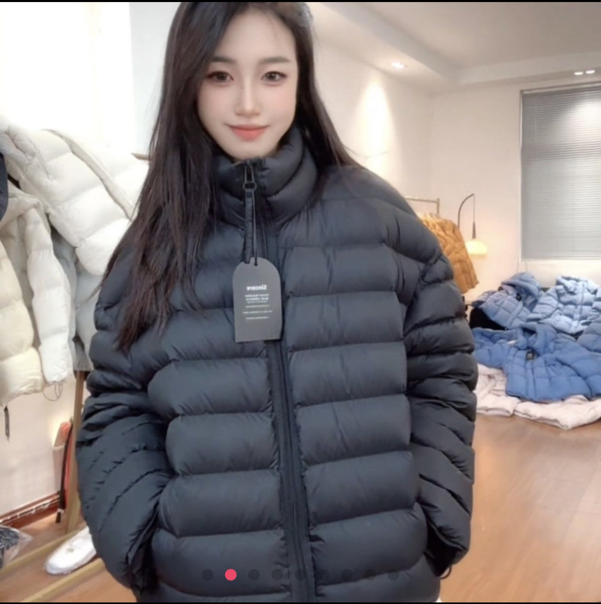 95绒连帽排骨双领羽绒服