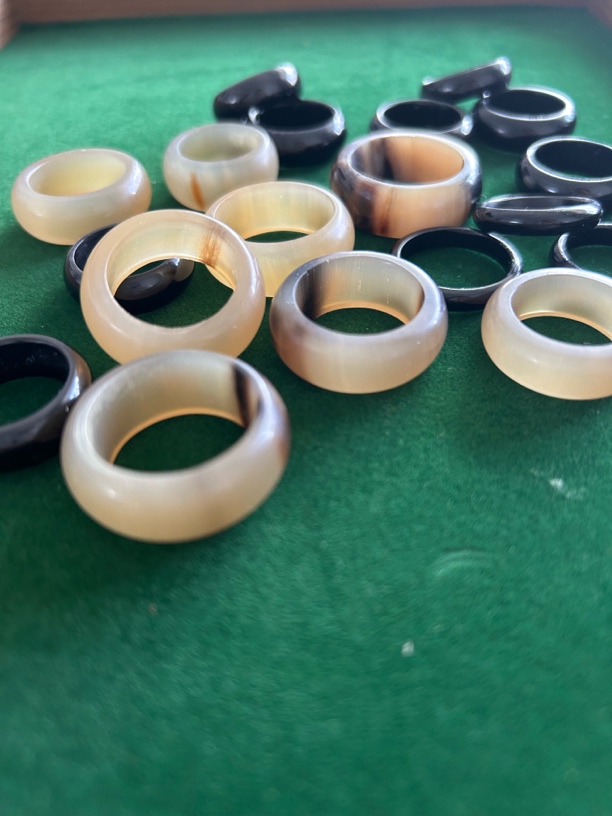 天然牛角戒指跑环（3个装）