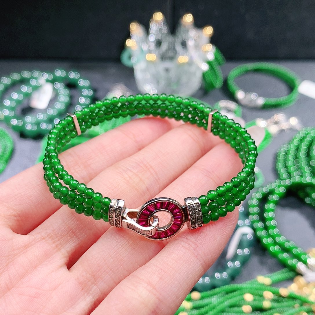 翡翠未镶嵌手链手链