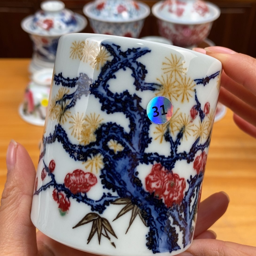 手绘现代茶具非古董