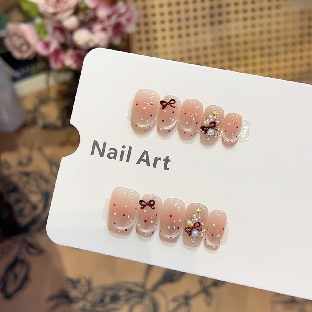 诞愿-纯手工高货穿戴美甲10片带工具包