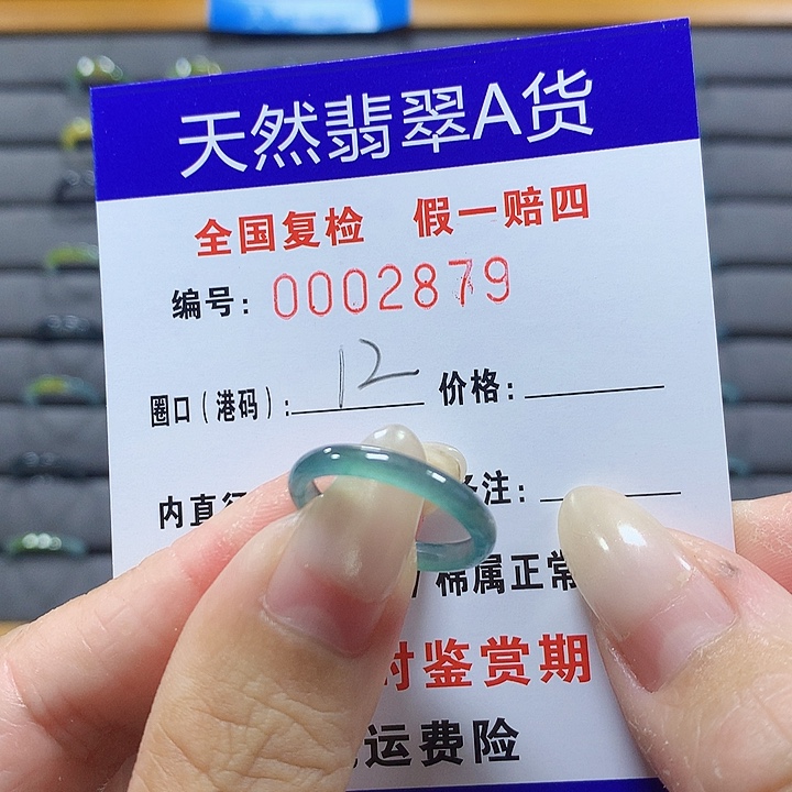 翡翠未镶嵌戒圈2879