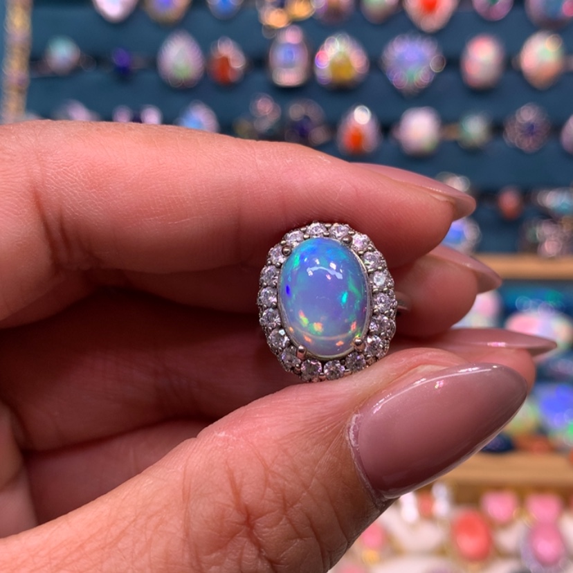 【闪购商品】欧泊戒指款式银S925镶嵌