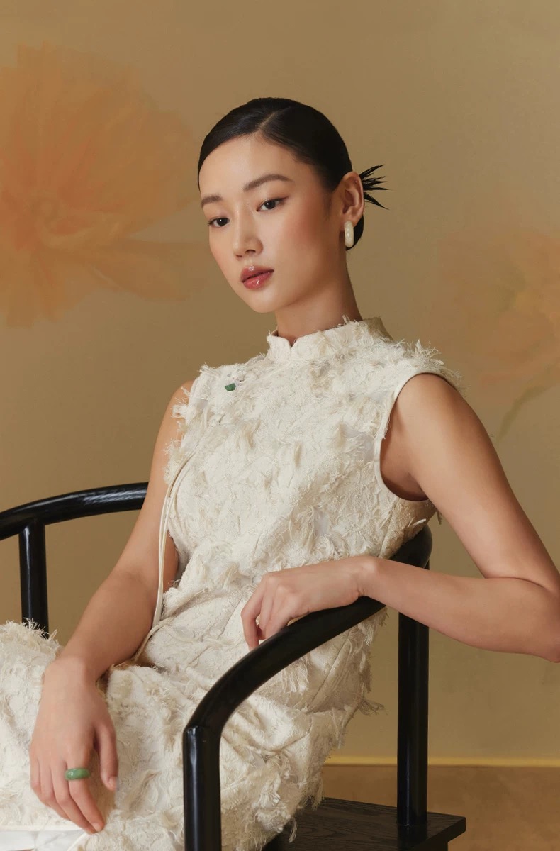 【欧大轻奢】轻奢时尚气质型长款白色短款夏季复古中式连衣裙蕾丝2