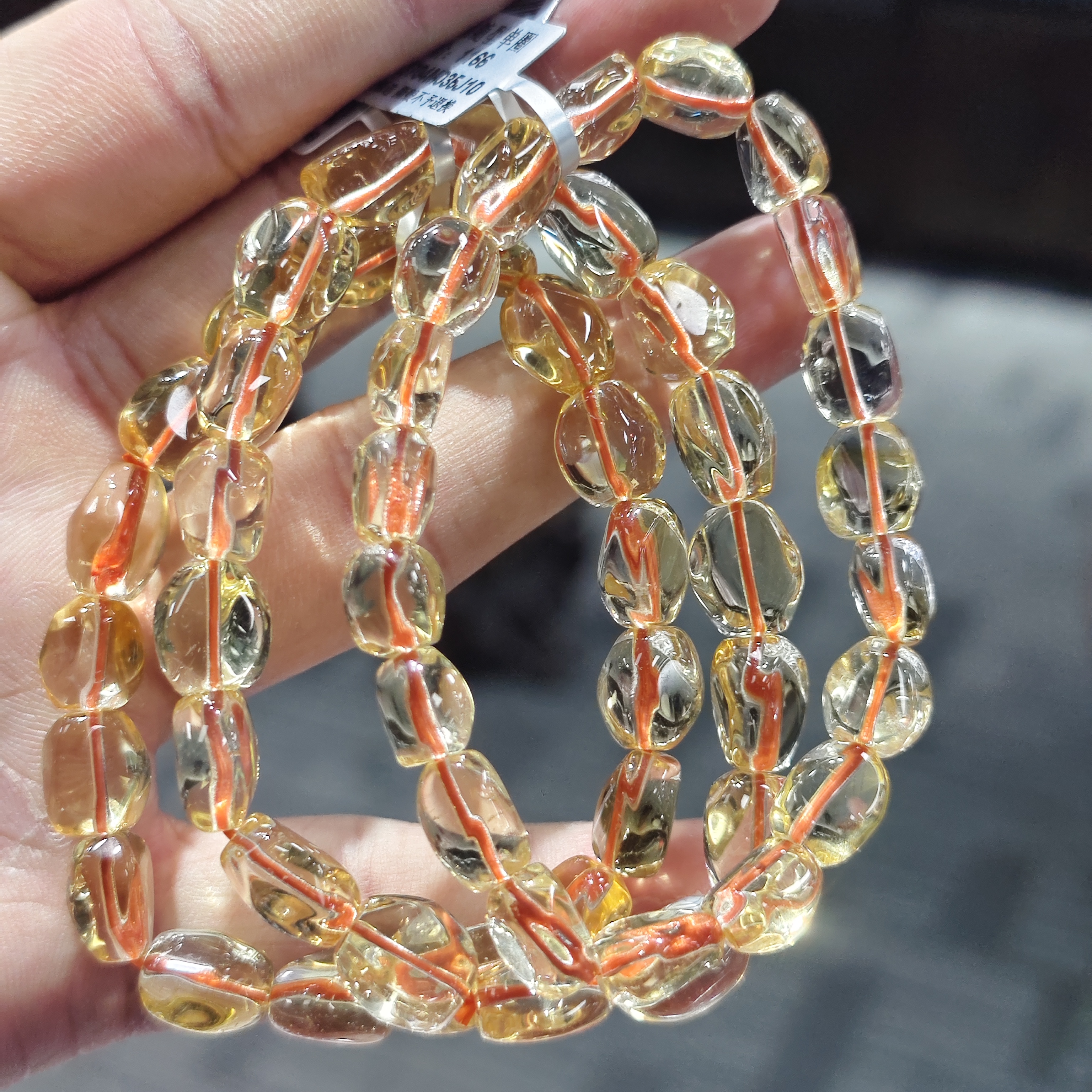 【书记甄选】天然黄水晶随型单圈手链 多样性发一件  ZW3704