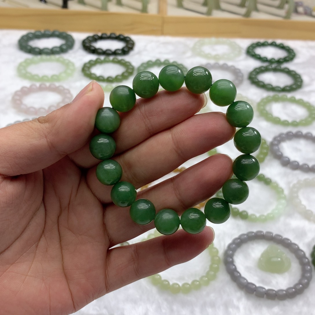 未镶嵌手串和田玉（碧玉12）