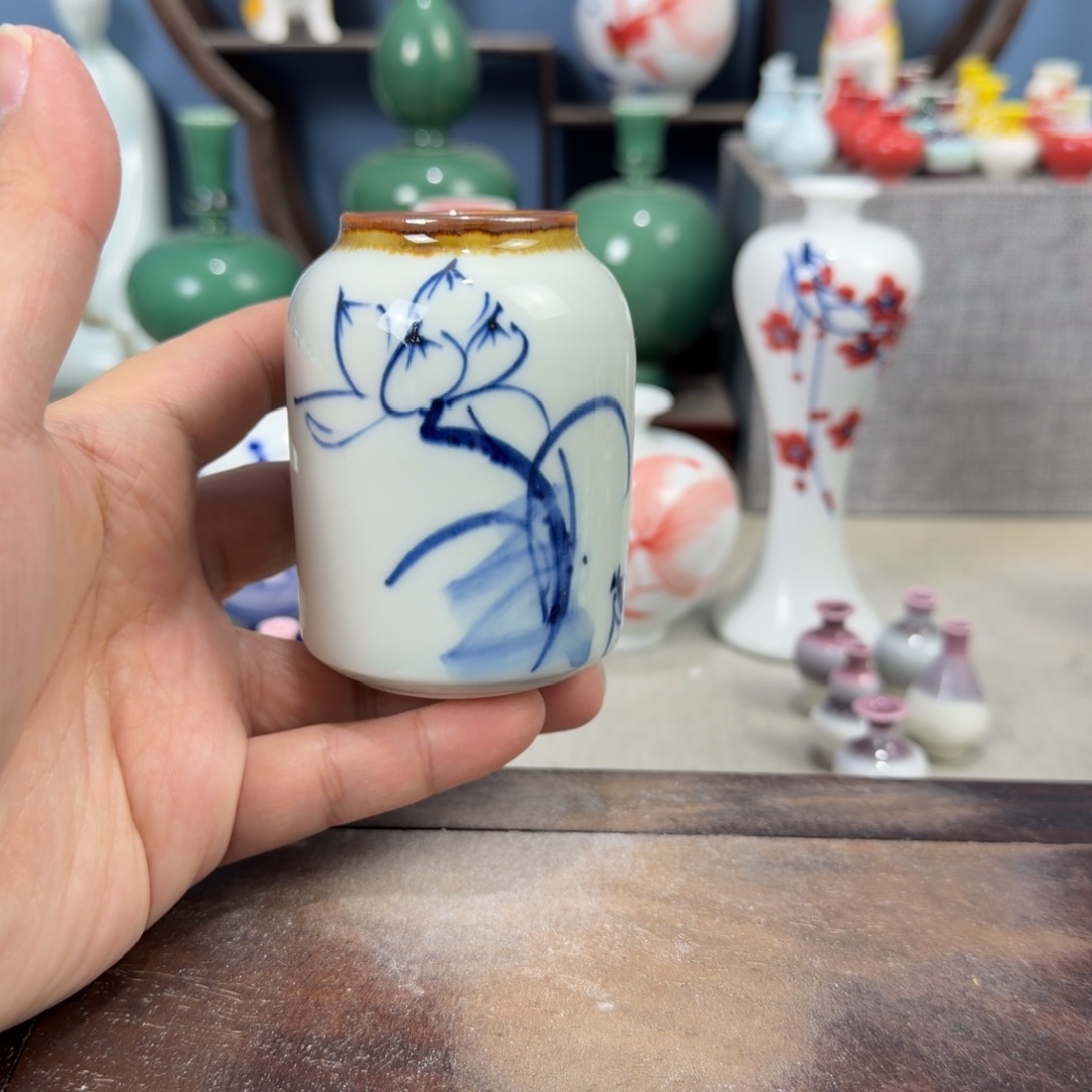 陶瓷手工小花器摆件
