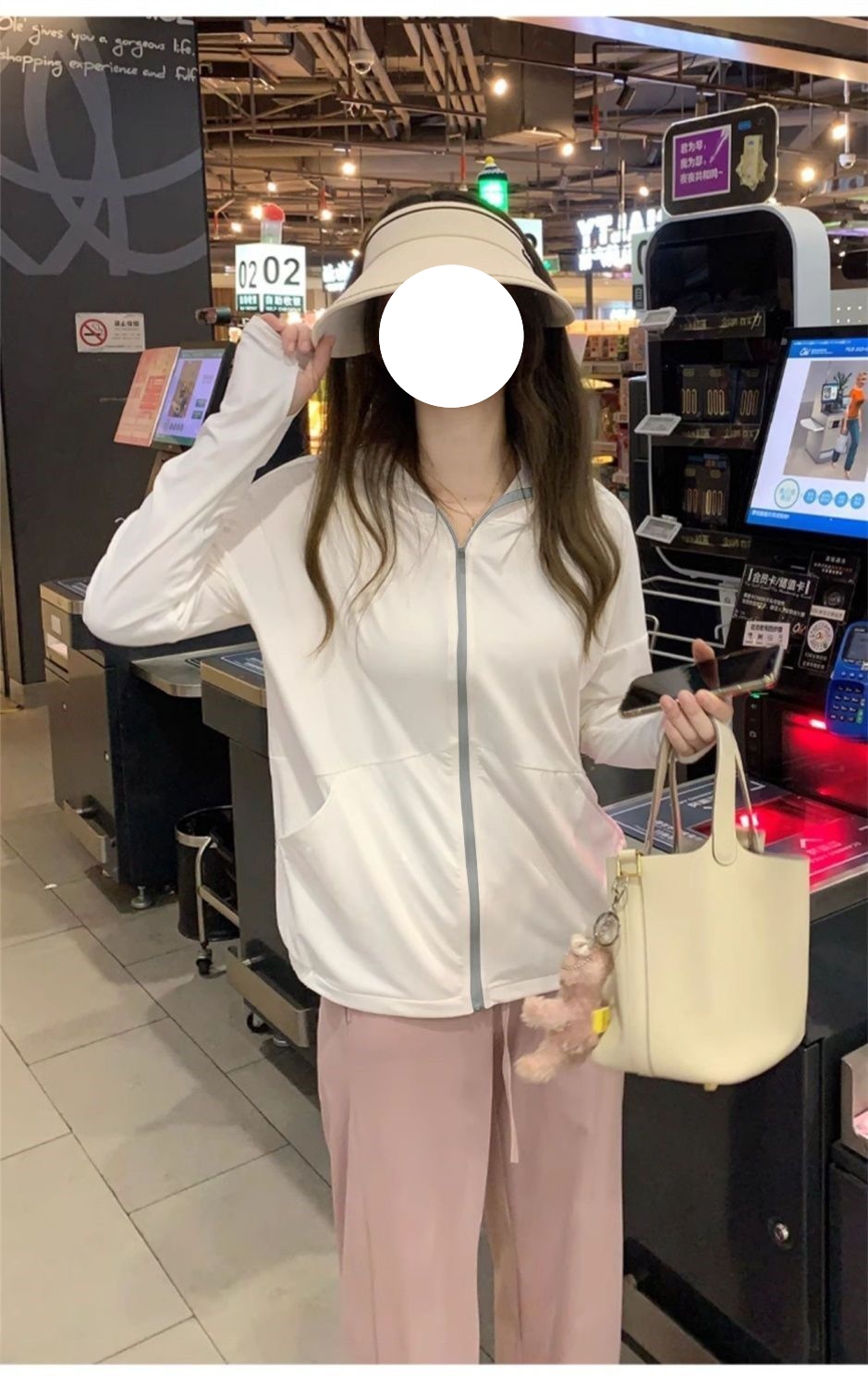 夏季女士冰丝防晒衣宽松透气防紫外线防晒罩衫薄款连帽外套上衣潮