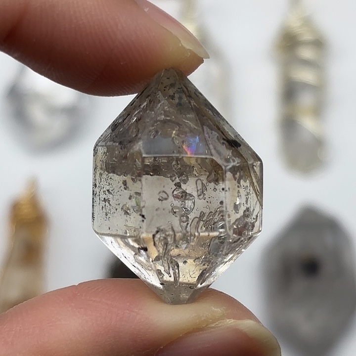 颈饰未镶嵌水晶茶闪灵钻27mm+