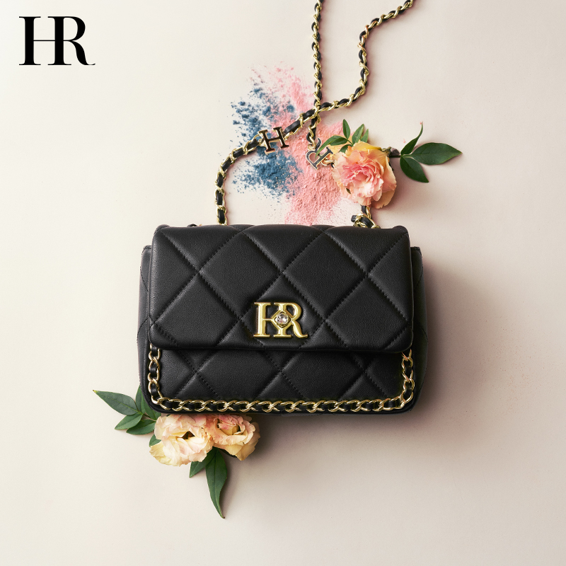 【新年礼物】HR赫莲娜女包新款菱格单肩包百搭斜挎包腋下包小香风