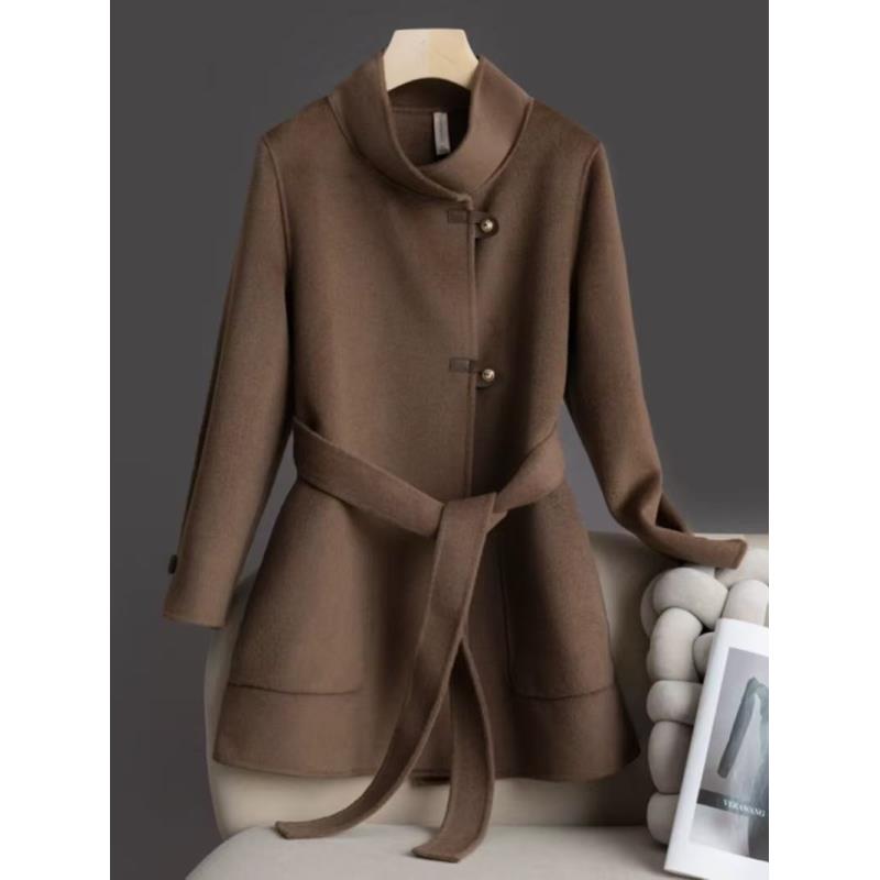【A996】新款韩版外套女高端品牌设计时尚气质羊毛大衣