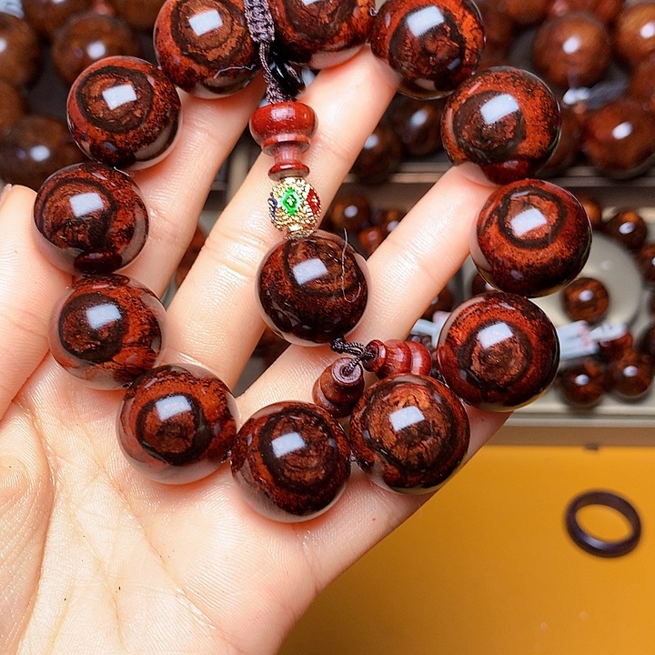 花梨木类手串/手链黄花梨风化料老挝花梨土埋料2.0