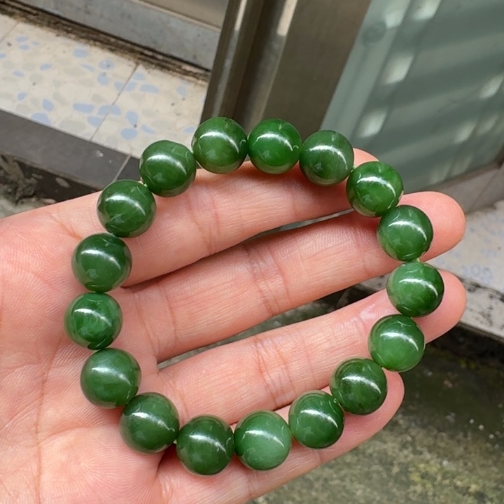 和田玉未镶嵌颈饰辣阳绿12