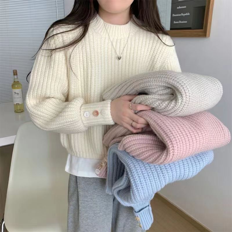 朵朵十二月秋冬新款毛衣开衫时尚针