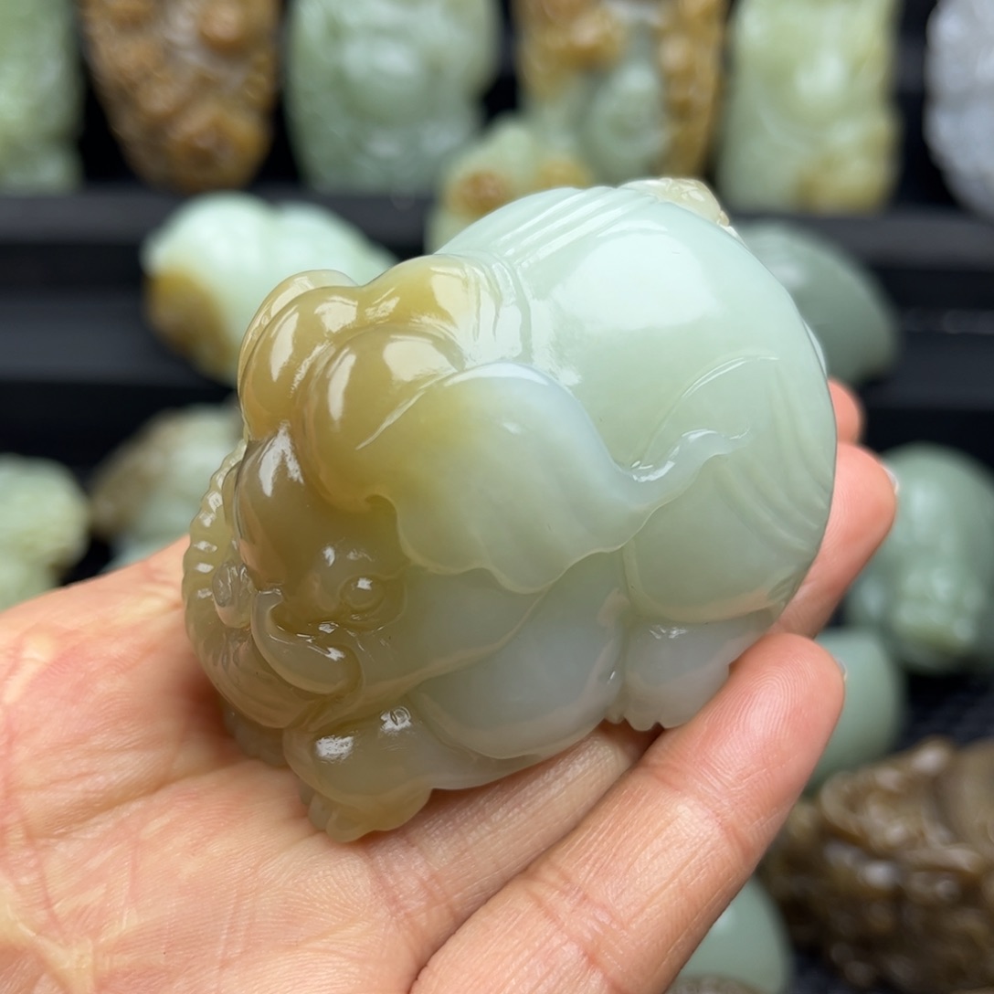 和田玉手把件未镶嵌多****活