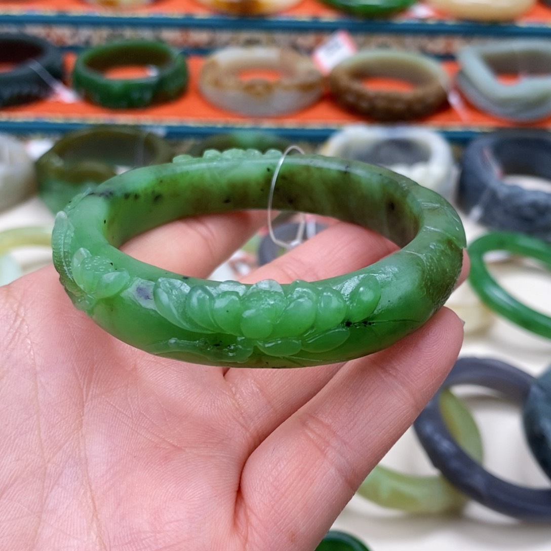 和田玉手镯58.3定制未镶嵌