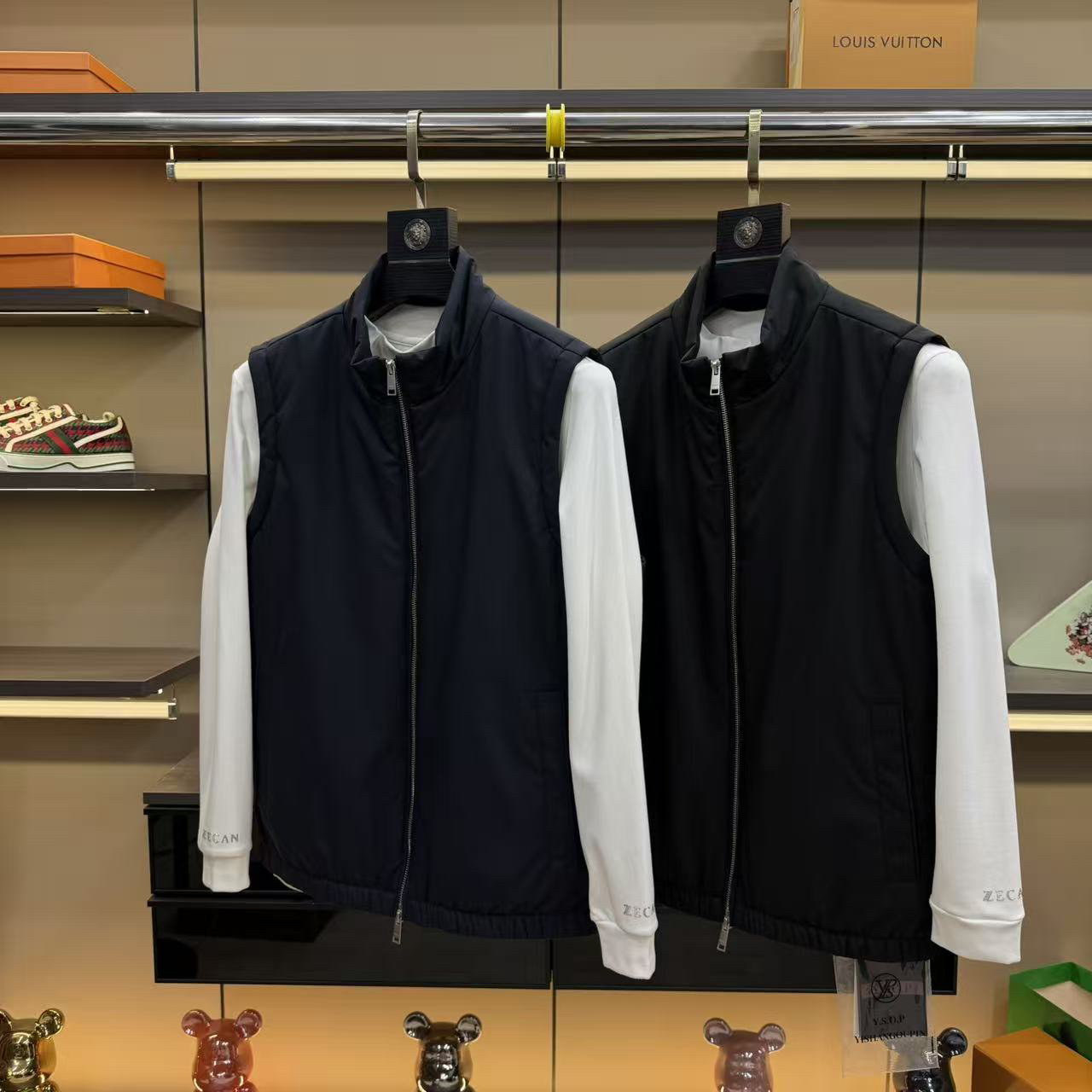 0929-高端男士冬季新款立领加棉马甲休闲时尚简约大方百搭轻奢款/