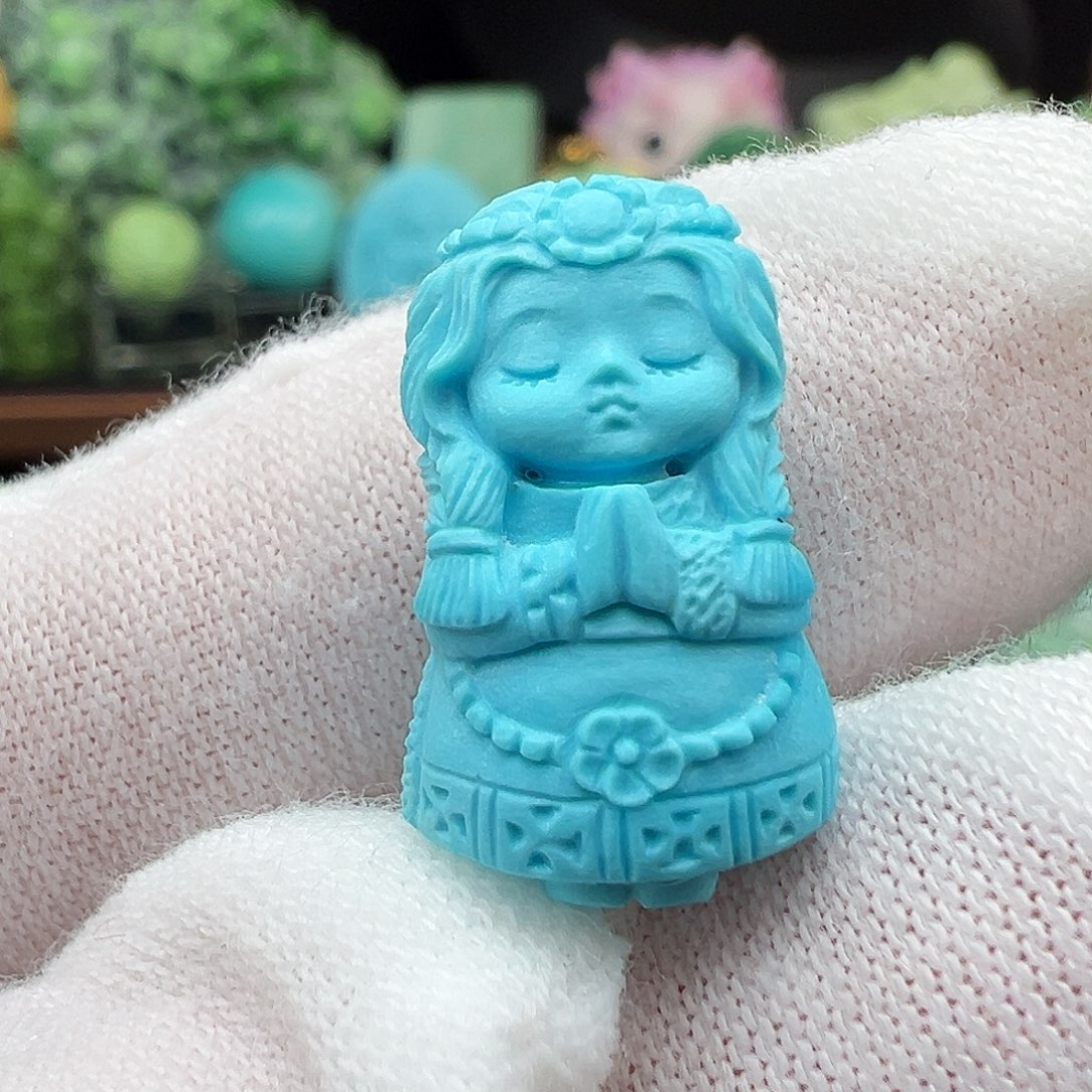 绿松石足铂镶嵌绿松石主播万丽