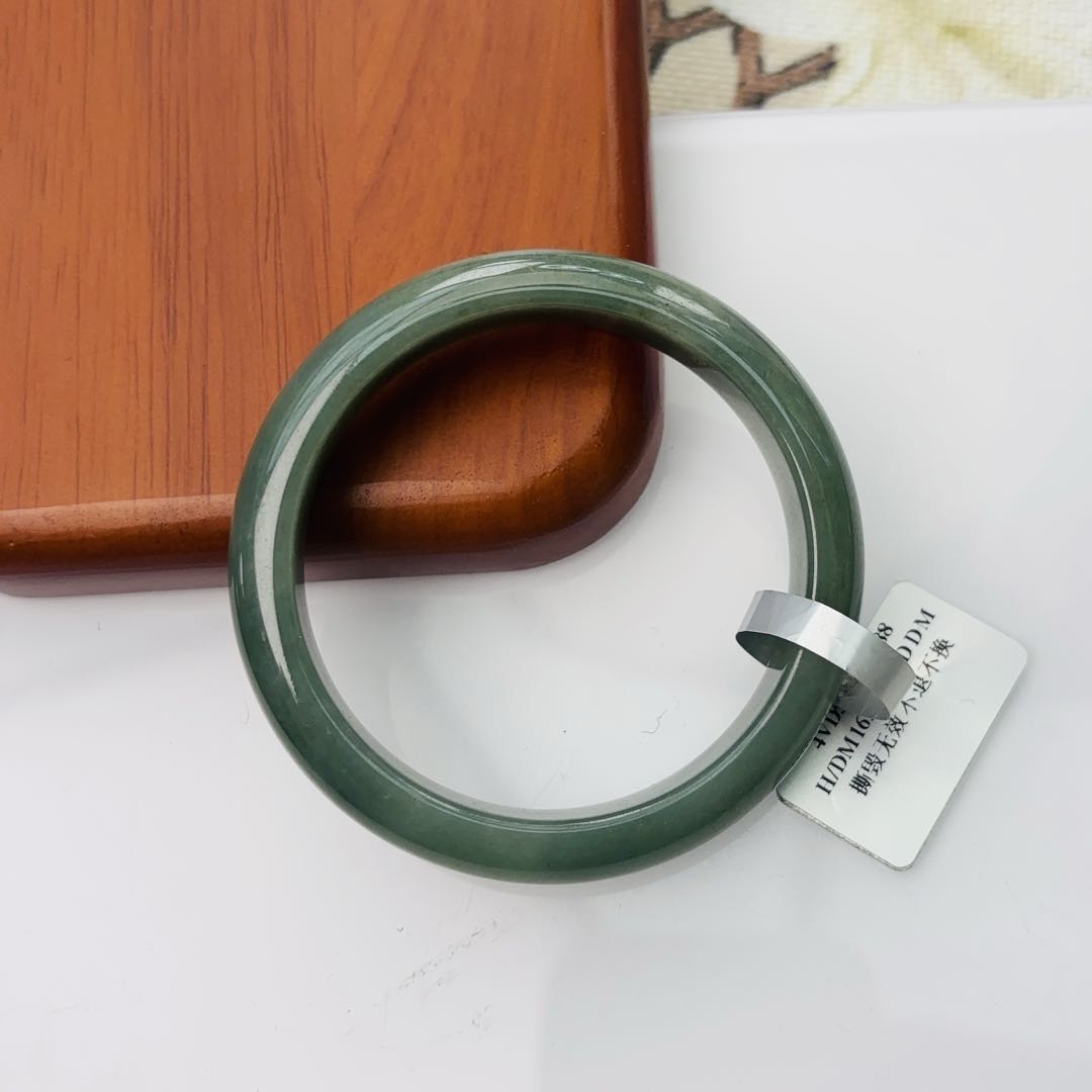  【秋姐翡翠】天然A货翡翠手镯55.2圈&D2-26