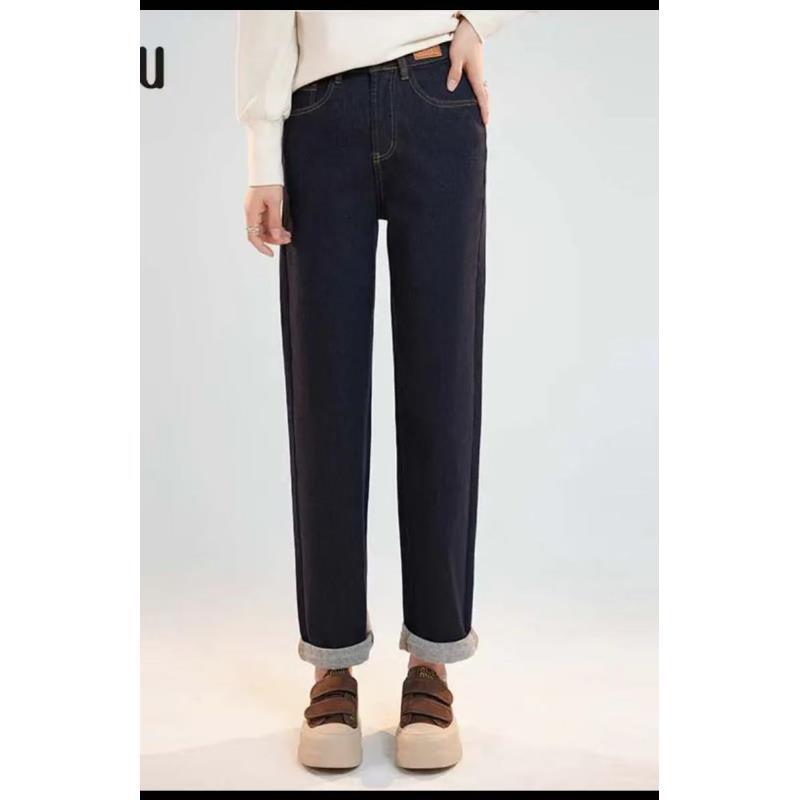 大黄标2616#休闲牛仔裤女显瘦高腰时尚百搭修身秋冬新款