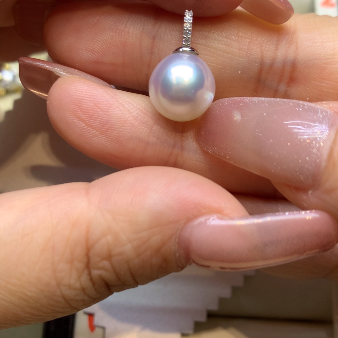 颈饰银S925镶嵌海水珍珠