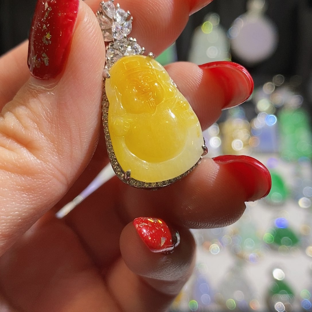 翡翠颈饰银S925镶嵌天然翡翠