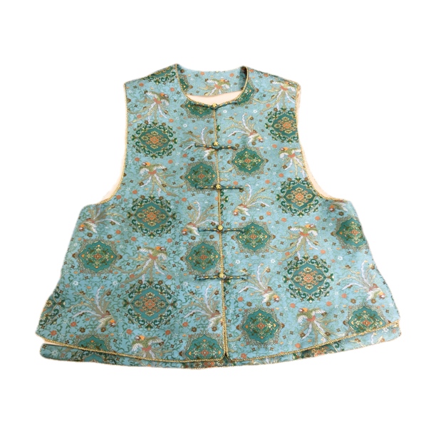 时尚宋锦桑蚕丝提花马甲